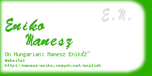 eniko manesz business card